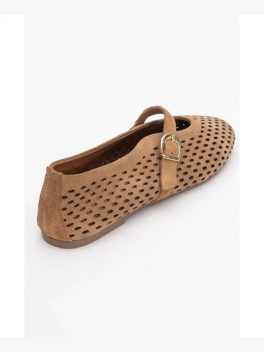 Женские кожаные балетки Arian Forever & Always Shoes — изображение 6 из 6, коньячный