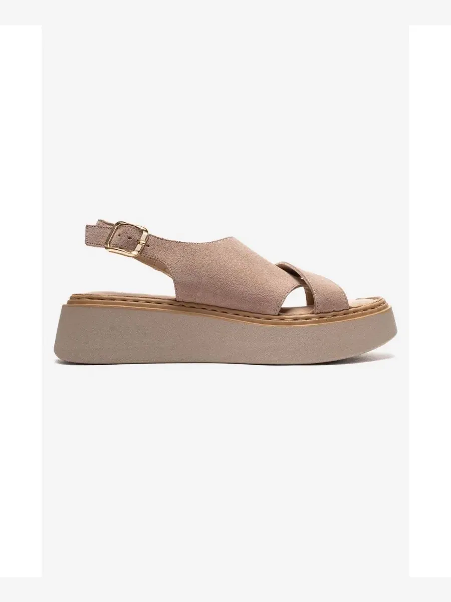 Женские кожаные сандалии на платформе Vien Forever & Always Shoes — изображение 2 из 4, бежевый
