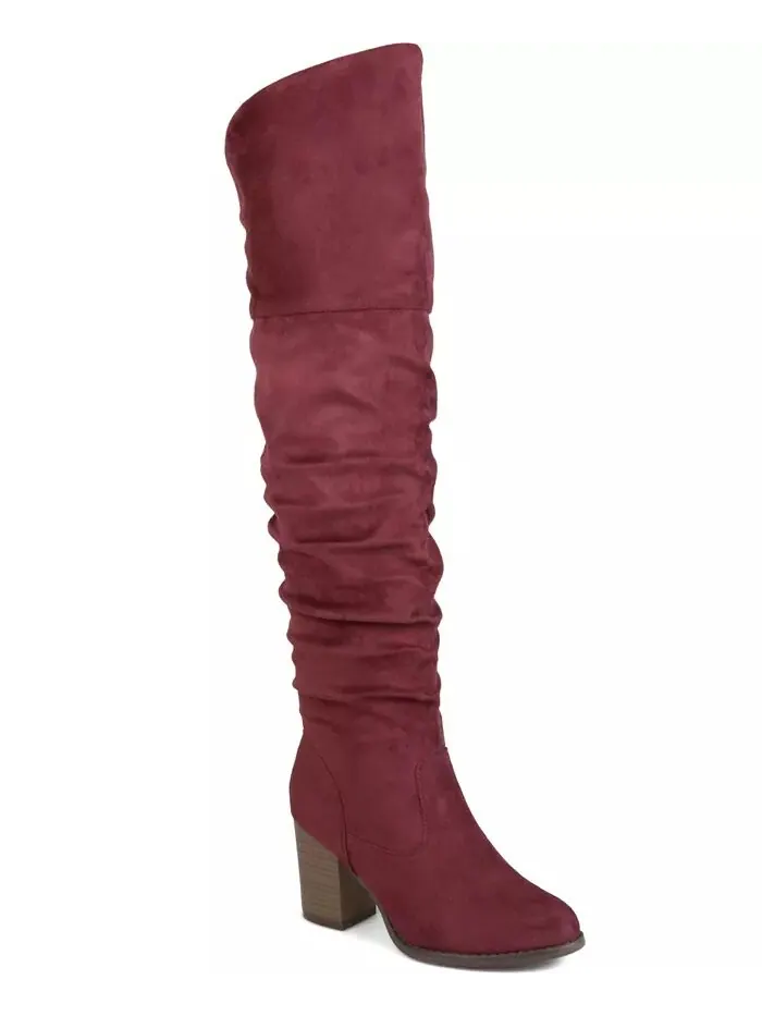 Женские сапоги Kaison Extra Wide Calf Stacked Heel выше колена Journee Collection