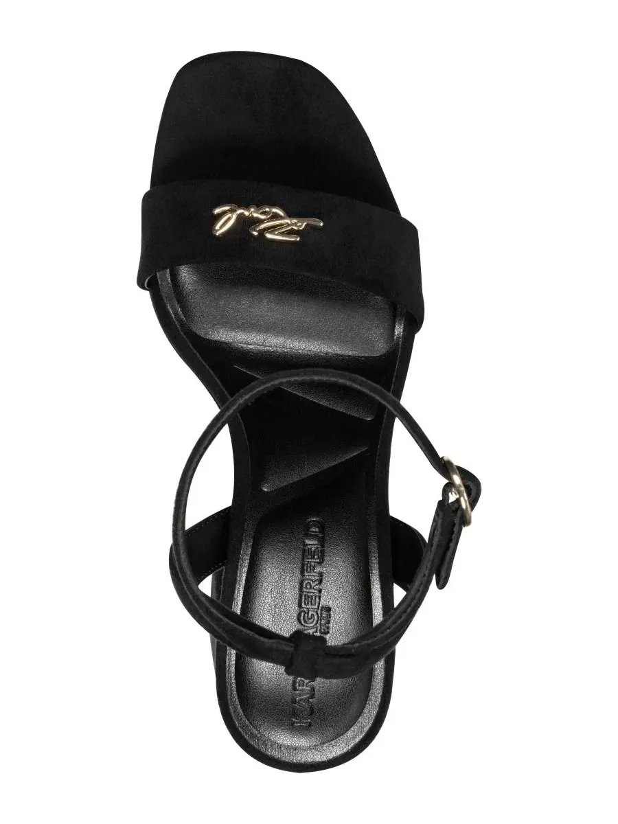 Босоножки на платформе Maleia Platform Ankle Strap KARL LAGERFELD PARIS — изображение 4 из 5, черный