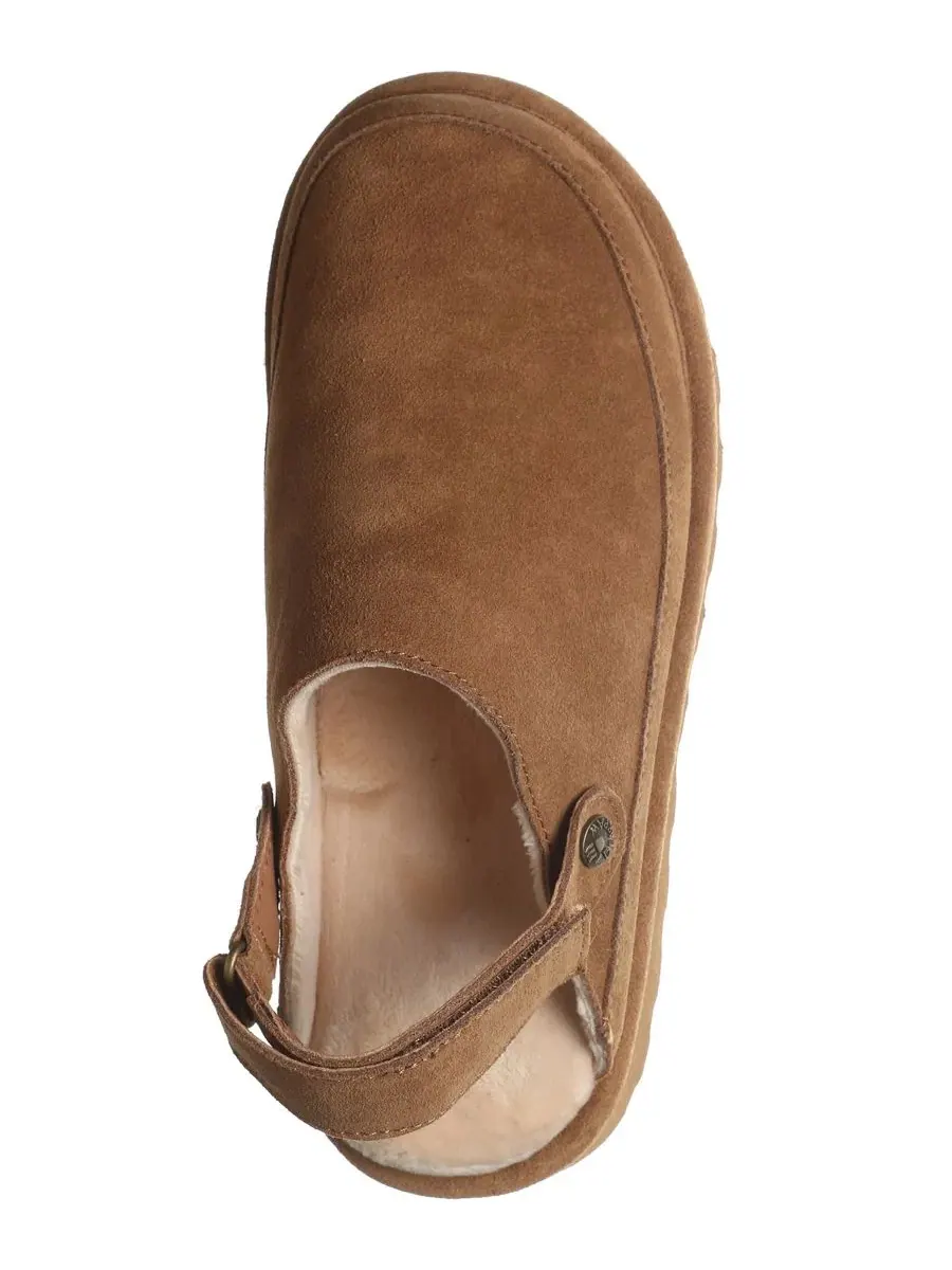 Женские сабо-мюли на платформе с регулируемым ремешком Brooke Platform Suede BEARPAW — изображение 4 из 8, хикори
