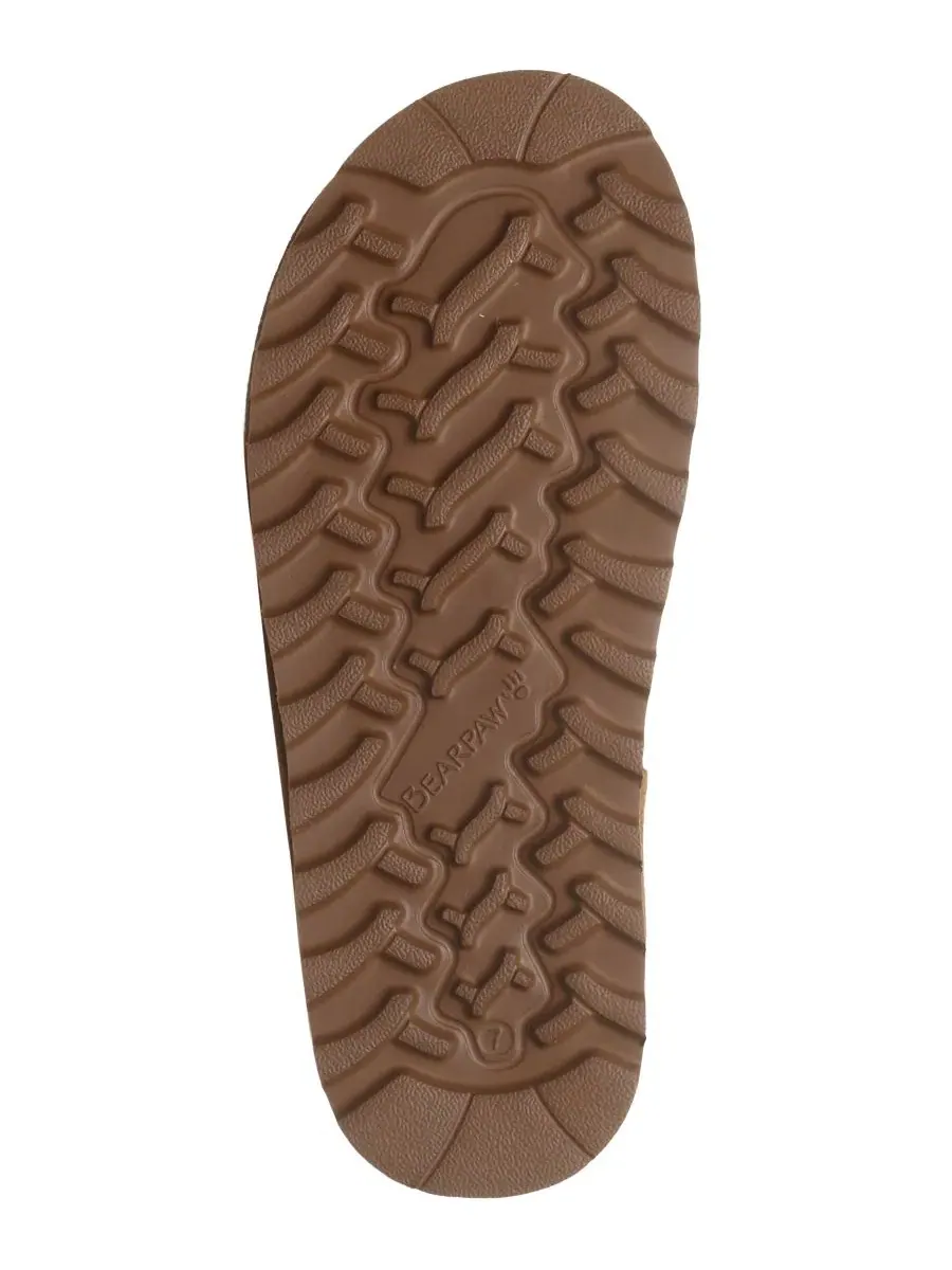 Женские сабо-мюли на платформе с регулируемым ремешком Brooke Platform Suede BEARPAW — изображение 5 из 8, хикори