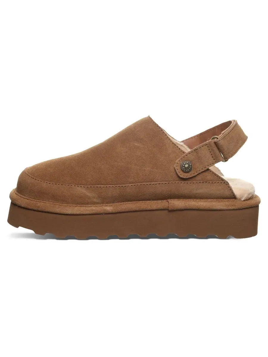 Женские сабо-мюли на платформе с регулируемым ремешком Brooke Platform Suede BEARPAW — изображение 7 из 8, хикори