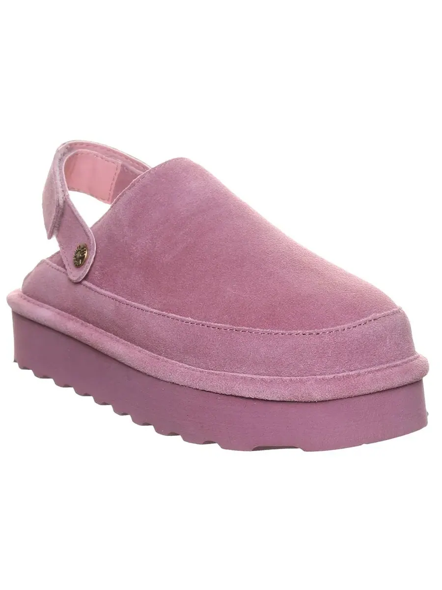 Женские шлепанцы-клоги BEARPAW Brooke Platform Suede — изображение 1 из 8, розовый