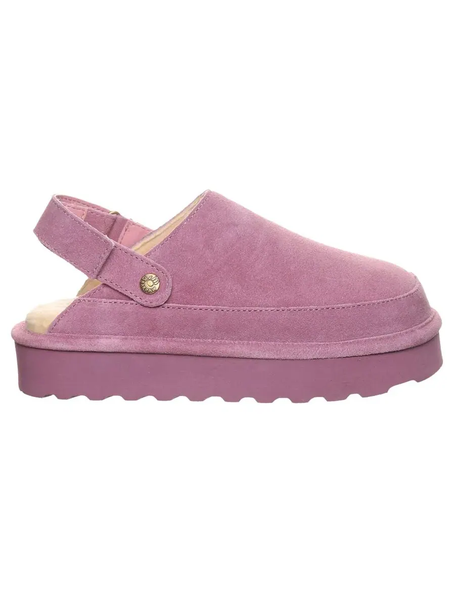 Женские шлепанцы-клоги BEARPAW Brooke Platform Suede — изображение 2 из 8, розовый