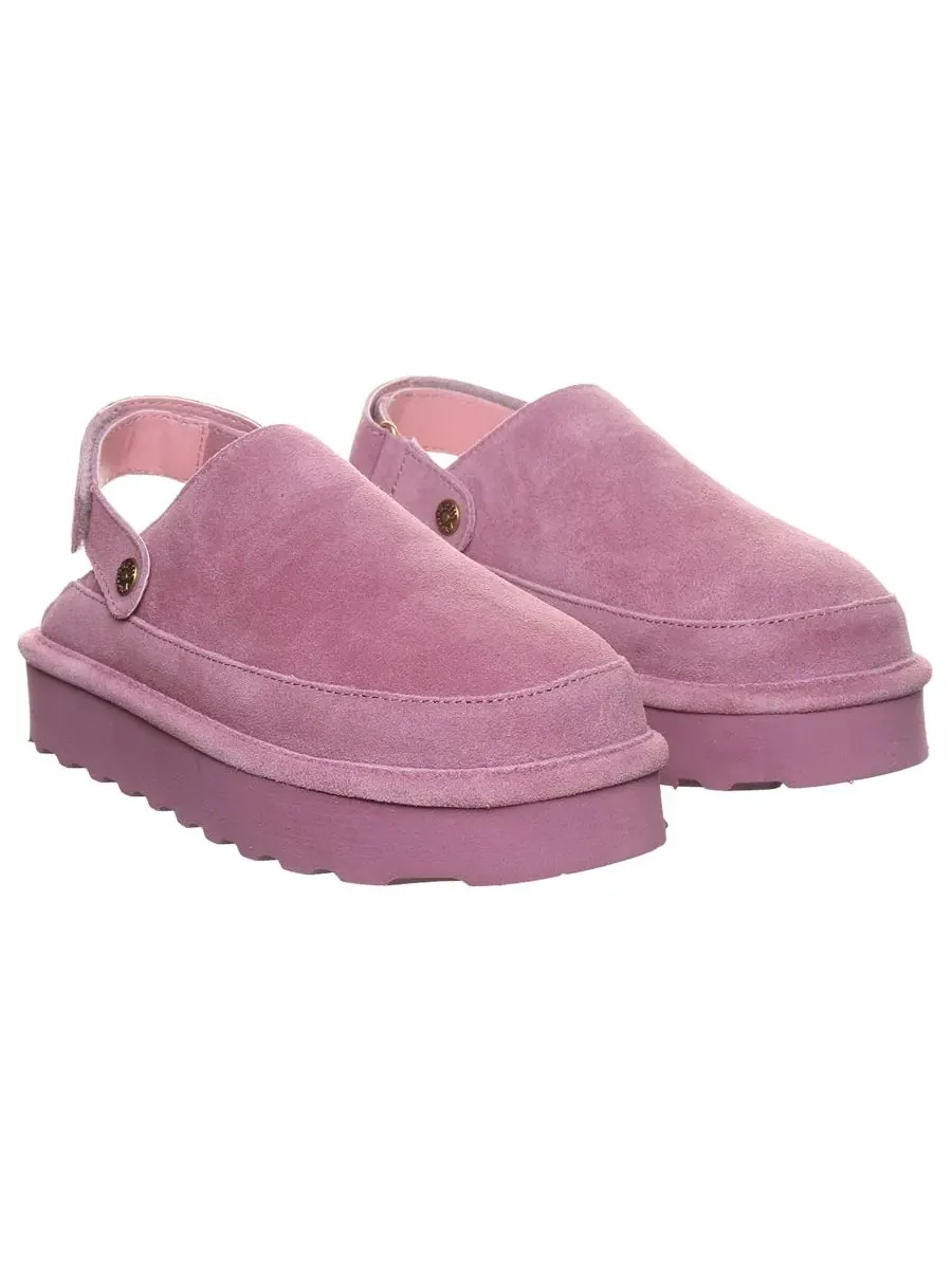 Женские шлепанцы-клоги BEARPAW Brooke Platform Suede — изображение 6 из 8, розовый