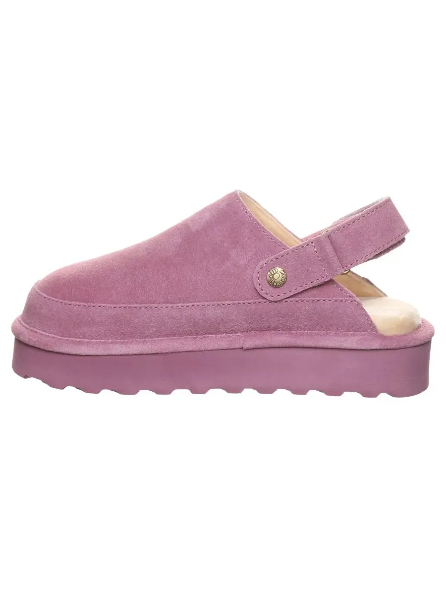 Женские шлепанцы-клоги BEARPAW Brooke Platform Suede — изображение 7 из 8, розовый