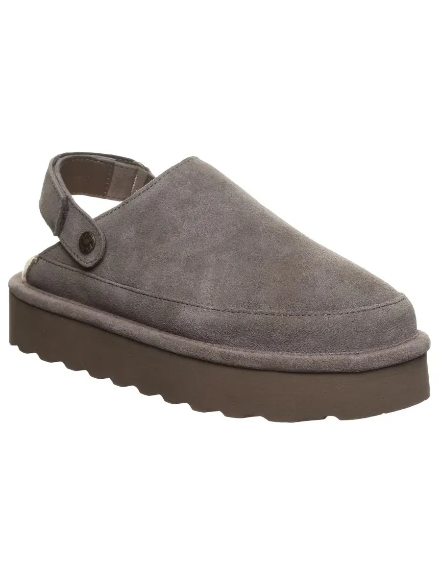 Женские клоги-сабо на платформе из замши, с регулируемым ремешком BEARPAW Brooke Platform Suede