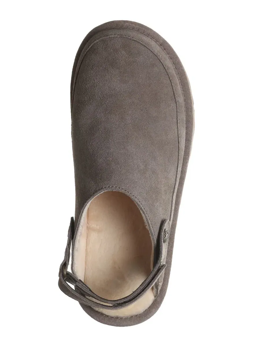 Женские клоги-сабо на платформе из замши, с регулируемым ремешком BEARPAW Brooke Platform Suede — изображение 4 из 8, морель