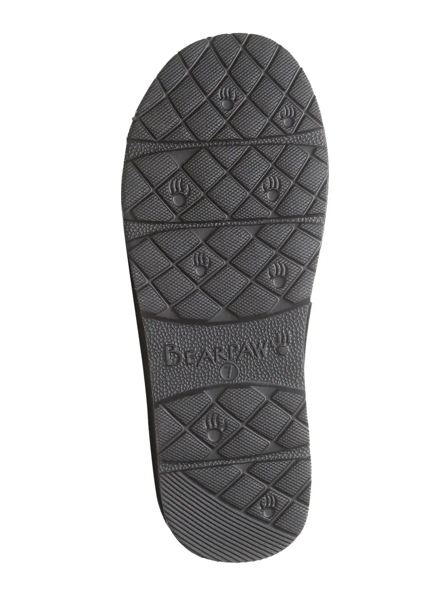 Домашние тапочки-слипоны из замши с шерстяной подкладкой Martis BEARPAW — изображение 5 из 8, черный/черный