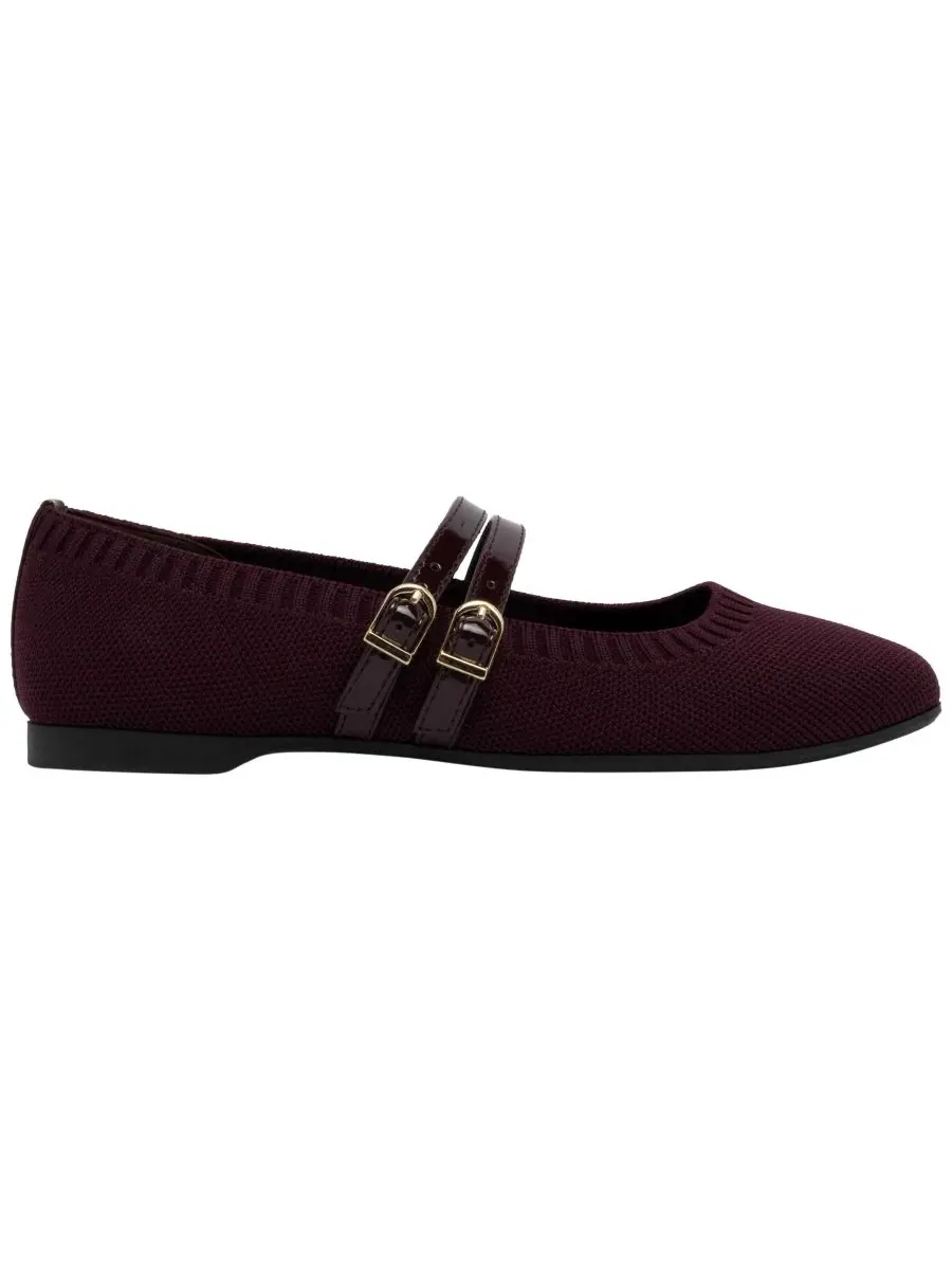 Балетки с двойной пряжкой Serity Knit Jones New York — изображение 2 из 5, бордовый