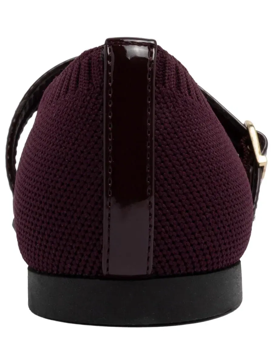 Балетки с двойной пряжкой Serity Knit Jones New York — изображение 3 из 5, бордовый