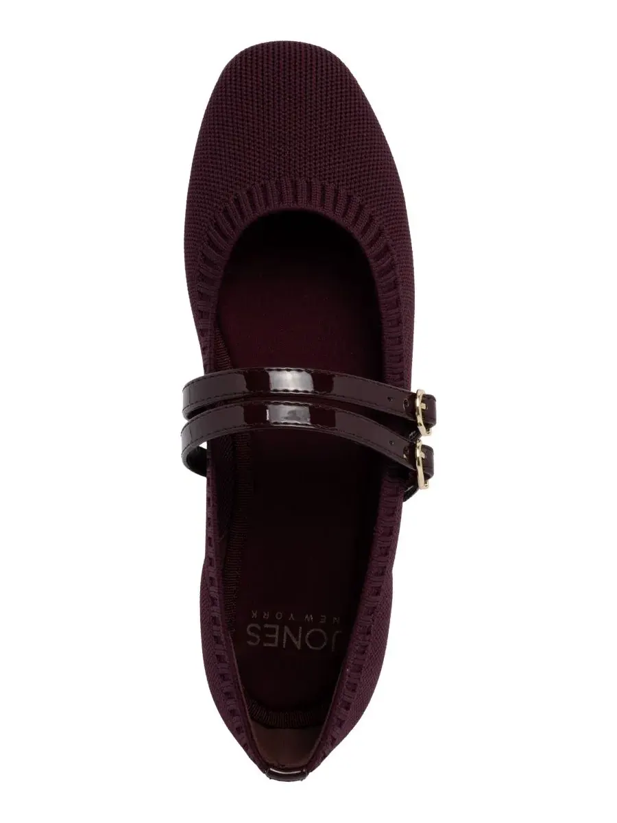 Балетки с двойной пряжкой Serity Knit Jones New York — изображение 4 из 5, бордовый
