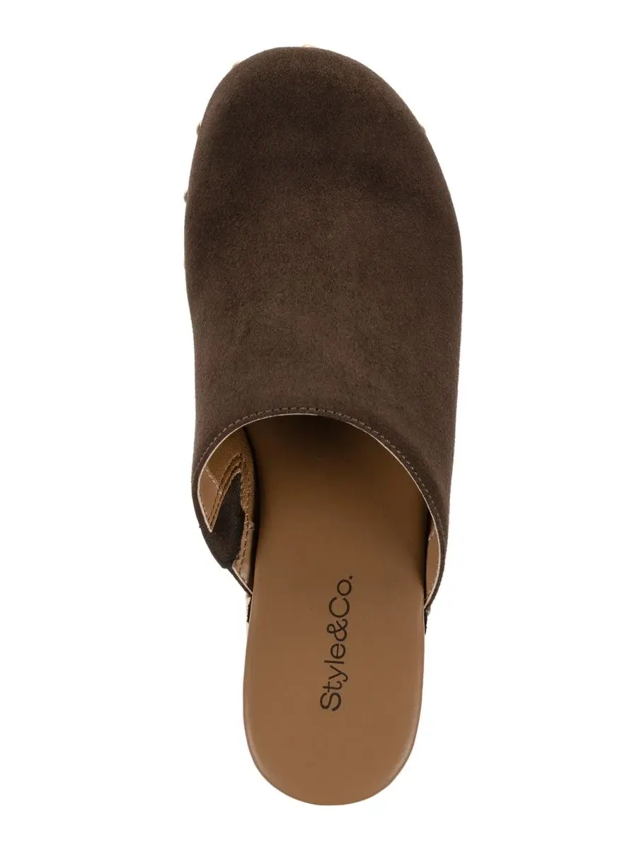 Женские клоги Dakotaa на устойчивом каблуке Style & Co — изображение 4 из 5, кофейный
