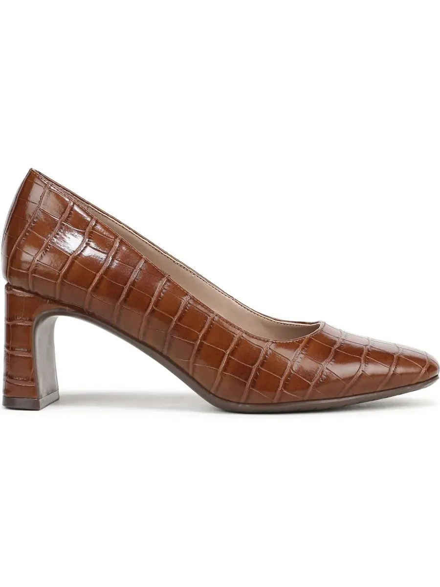 Туфли-лодочки с каблуком-столбиком, модель Yuri Slip-On Naturalizer — изображение 2 из 5, темный коричневый