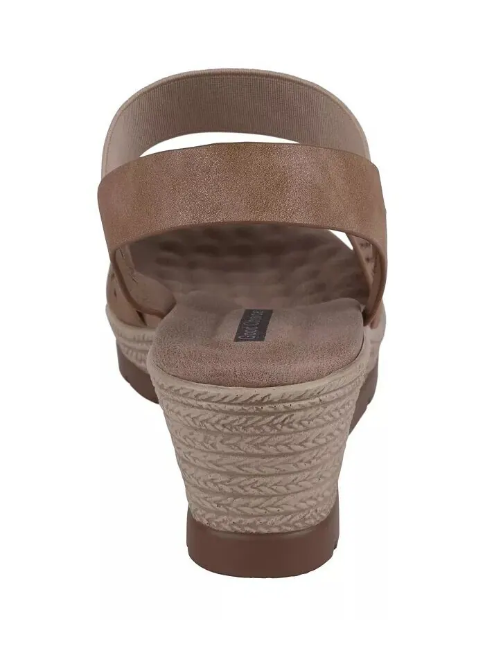 Женские босоножки Bane на танкетке с эластичной двойной резинкой и декором GC Shoes — изображение 3 из 9, прозрачный