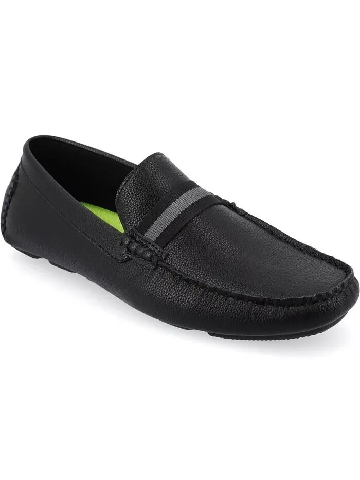 Мужские мокасины без шнуровки Griffin Tru Comfort для вождения из пеноматериала Vance Co. — изображение 1 из 5, черный