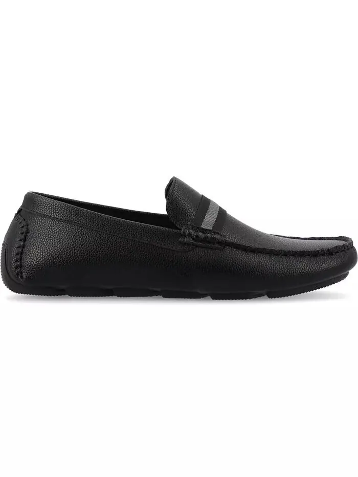 Мужские мокасины без шнуровки Griffin Tru Comfort для вождения из пеноматериала Vance Co. — изображение 2 из 5, черный