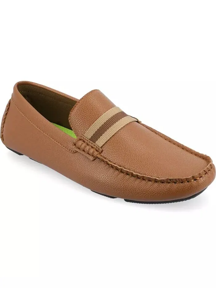 Мужские мокасины без шнуровки Griffin Tru Comfort для вождения из пеноматериала Vance Co. — коричневый