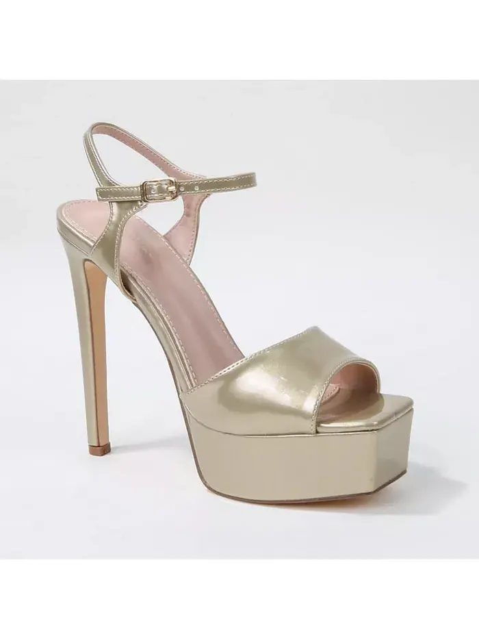 Сандалии Genevieve Patent Platform Berness — изображение 1 из 2, золото