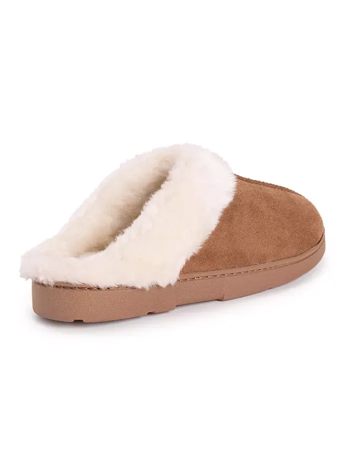 Женские замшевые клоги-тапочки MUK LUKS — изображение 2 из 2, карамель