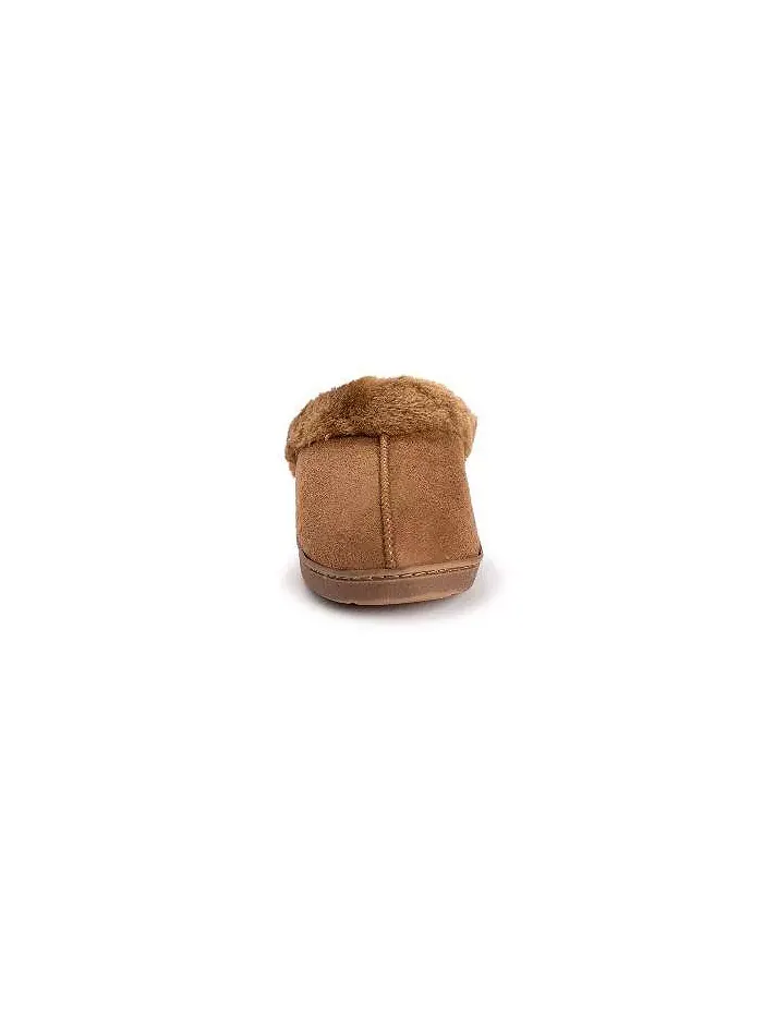 Женские замшевые клоги-тапочки MUK LUKS — изображение 2 из 6, коричневый/коричневый