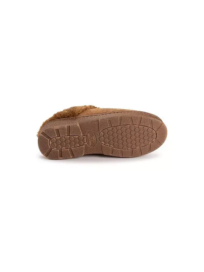 Женские замшевые клоги-тапочки MUK LUKS — изображение 4 из 6, коричневый/коричневый
