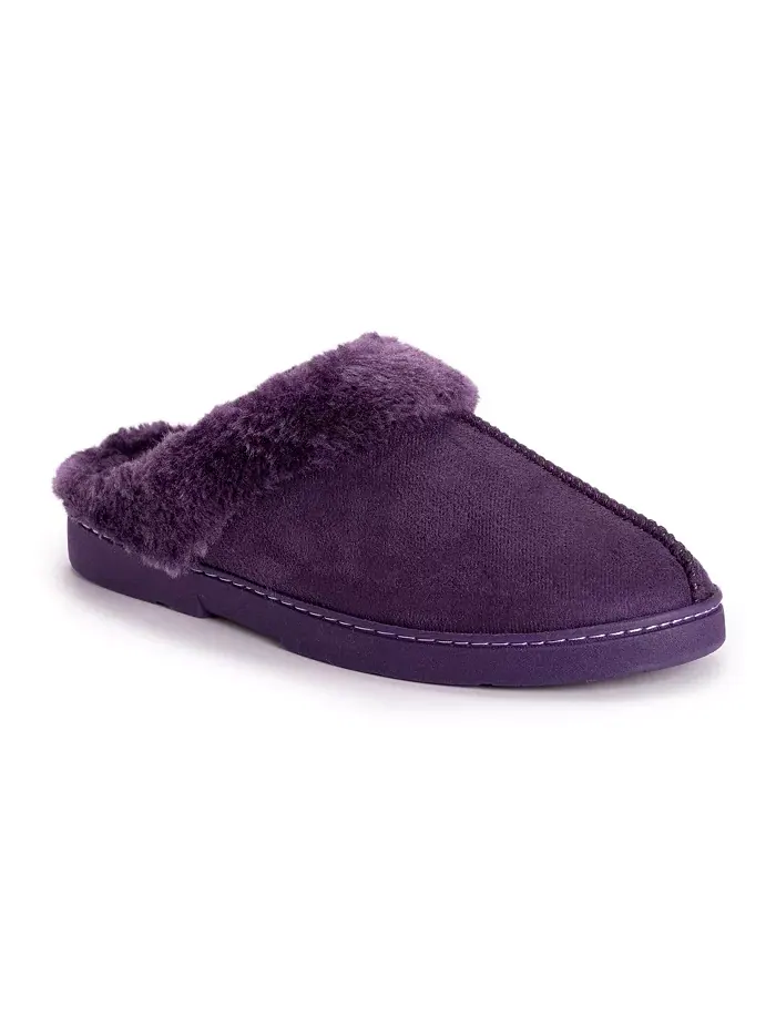 Женские замшевые клоги-тапочки MUK LUKS — фиолетовый