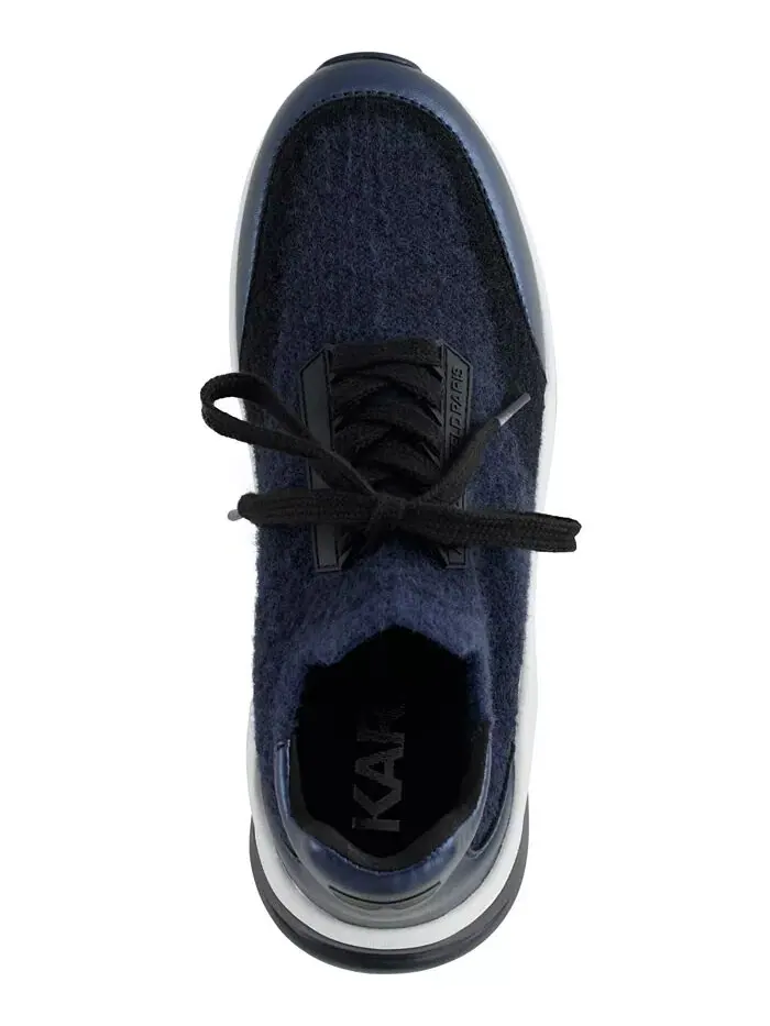 Женские кроссовки Carsyn Lace Up KARL LAGERFELD PARIS — изображение 4 из 5, темно-синий/черный