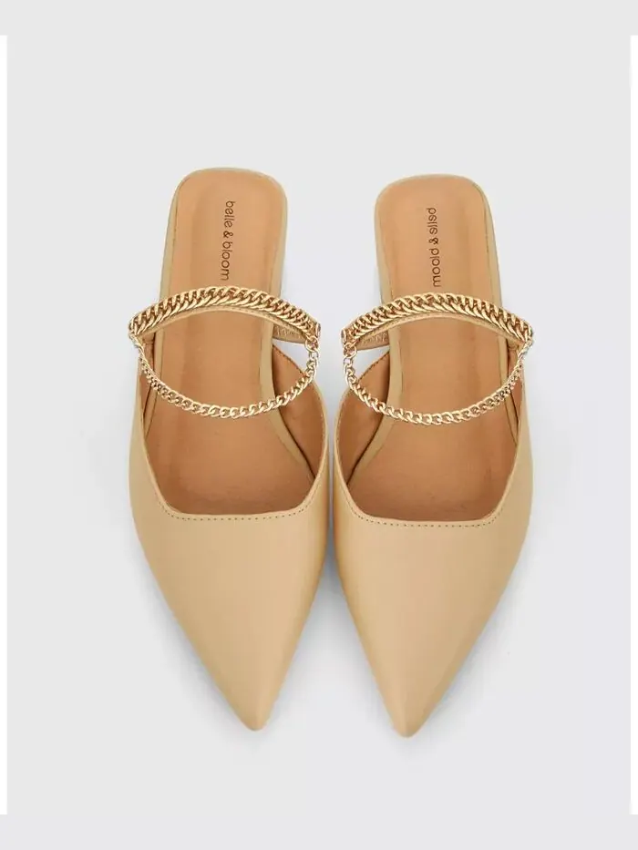 Кожаные туфли On The Go Flat Belle & Bloom — изображение 2 из 3, бежевый