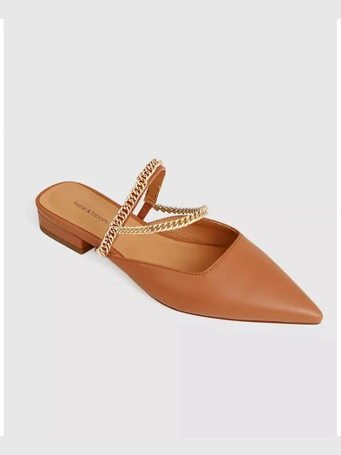 Кожаные туфли On The Go Flat Belle & Bloom — изображение 3 из 3, верблюжий