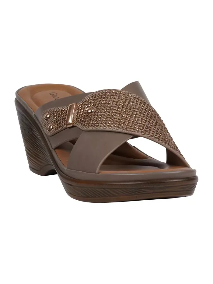 Женские сандалии Ash Crisscross на платформе GC Shoes — бежевый