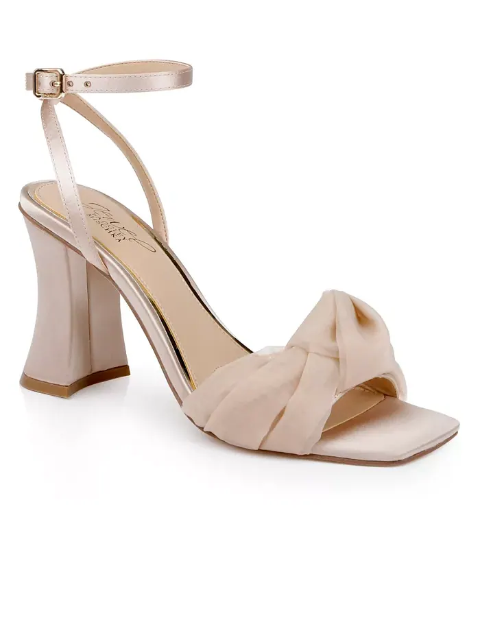 Женские сандалии Fayola Dress Knot Jewel Badgley Mischka — изображение 1 из 5, бежевый