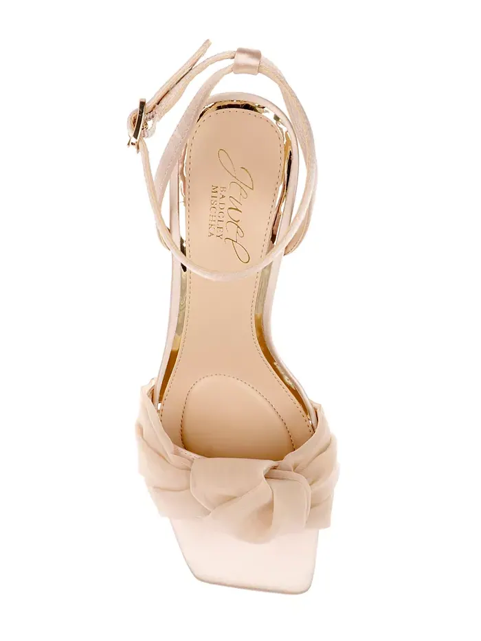 Женские сандалии Fayola Dress Knot Jewel Badgley Mischka — изображение 4 из 5, бежевый