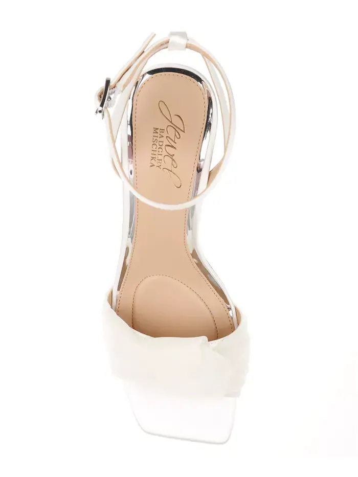 Женские сандалии Fayola Dress Knot Jewel Badgley Mischka — изображение 4 из 5, слоновая кость
