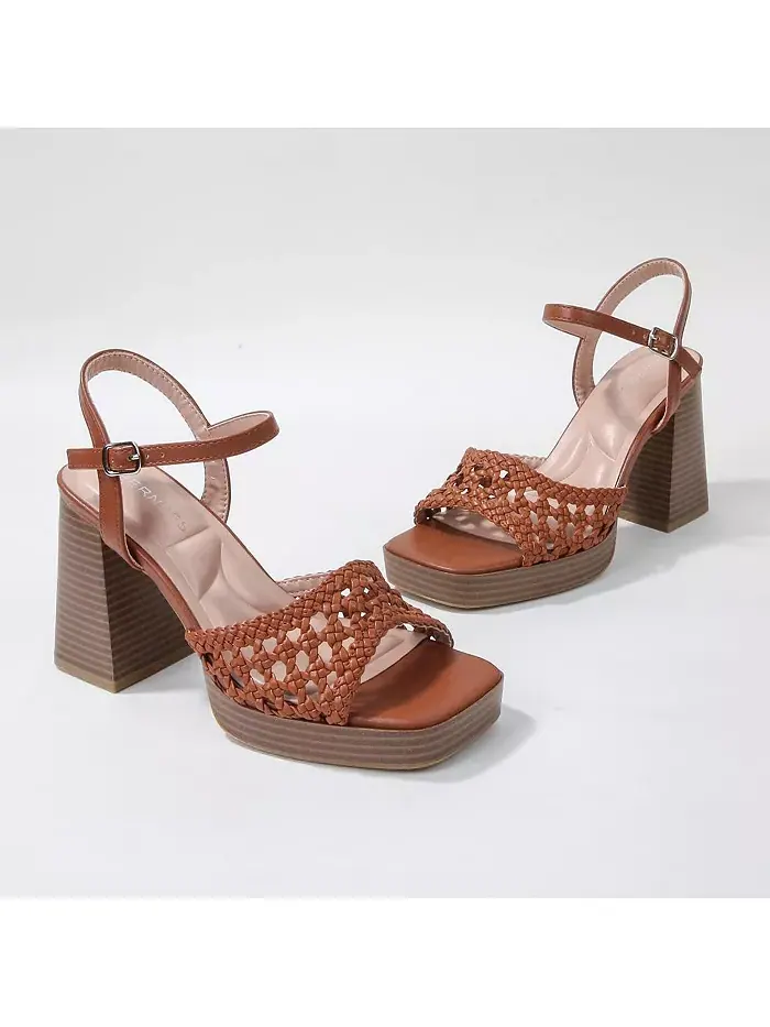 Сандалии Hudson Woven Platform BERNESS — изображение 2 из 3, бежевый