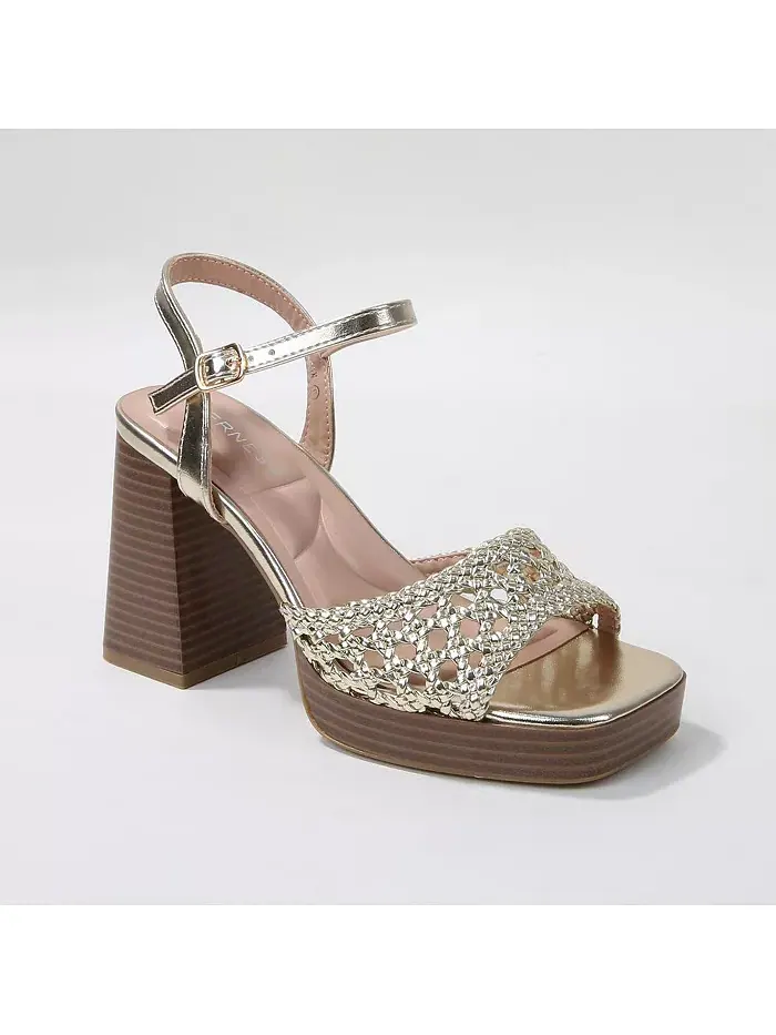 Сандалии Hudson Woven Platform BERNESS — изображение 1 из 2, золото
