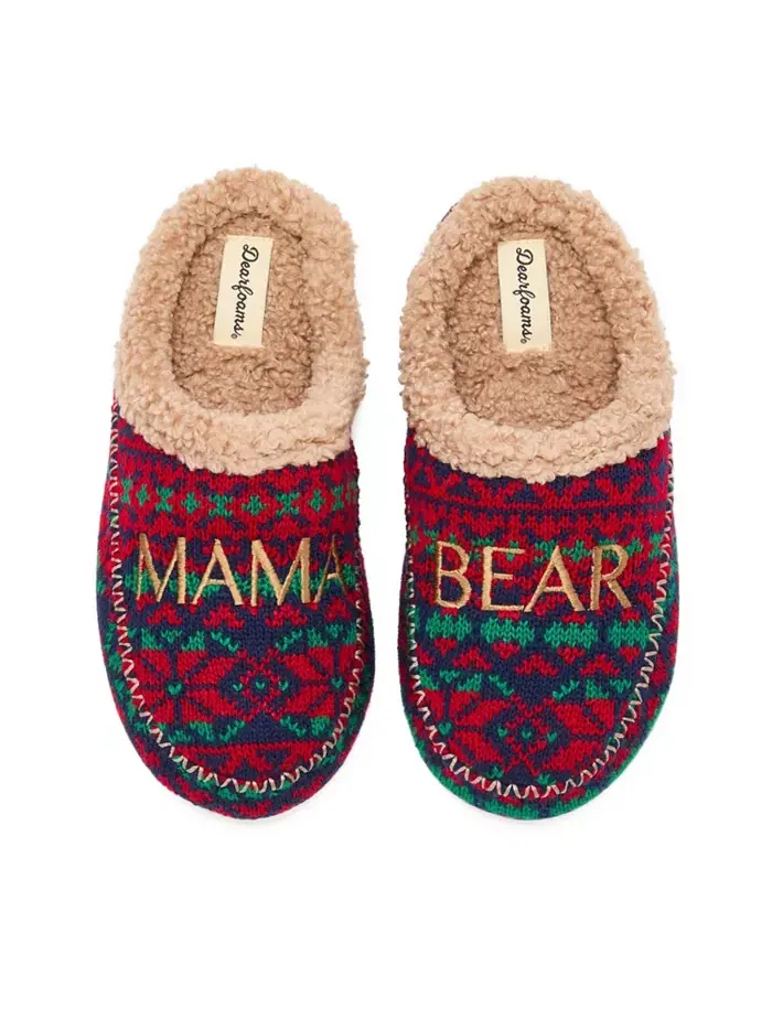 Женские тапочки-кроки Mama Bear Dearfoams — серый
