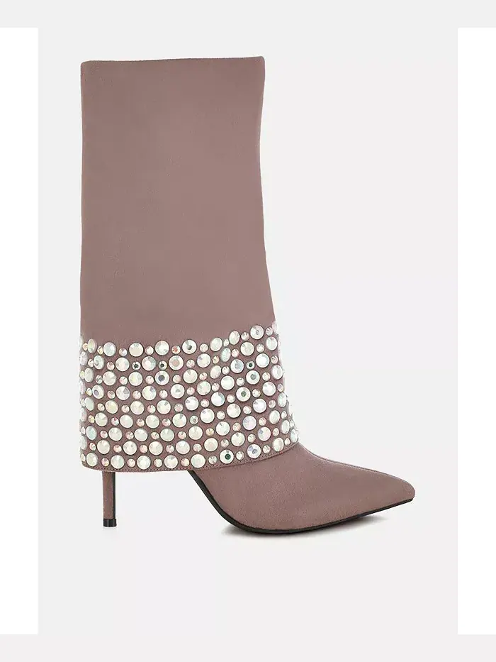 BASSO Party Diamante Stiletto ботинки для женщин с шипами London Rag — изображение 2 из 7, бежевый/бежевый