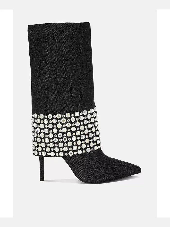 BASSO Party Diamante Stiletto ботинки для женщин с шипами London Rag — изображение 2 из 5, черный