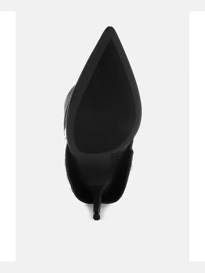 BASSO Party Diamante Stiletto ботинки для женщин с шипами London Rag — изображение 5 из 5, черный