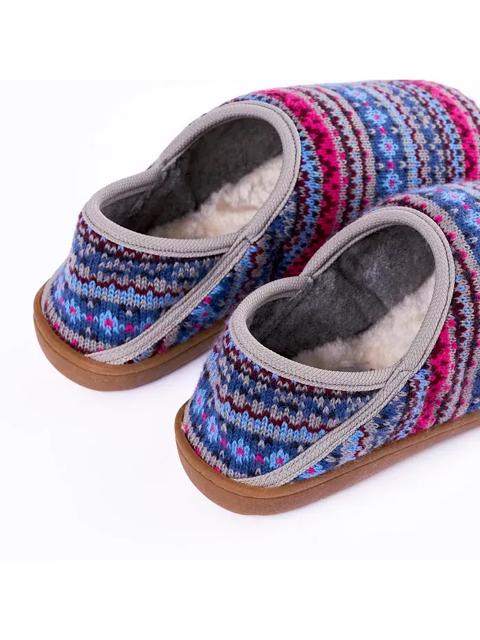 Женские тапочки Packaway из ткани со складным каблуком Minnetonka — изображение 5 из 6, синий мульти