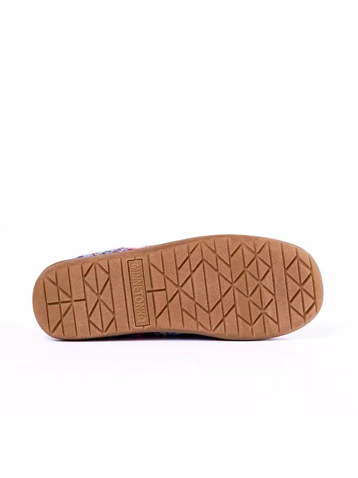 Женские тапочки Packaway из ткани со складным каблуком Minnetonka — изображение 6 из 6, синий мульти