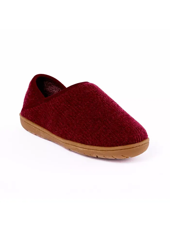 Женские тапочки Packaway из ткани со складным каблуком Minnetonka — изображение 1 из 6, бордовый