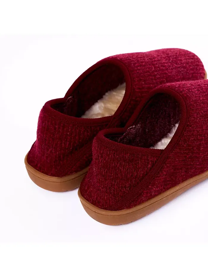 Женские тапочки Packaway из ткани со складным каблуком Minnetonka — изображение 5 из 6, бордовый