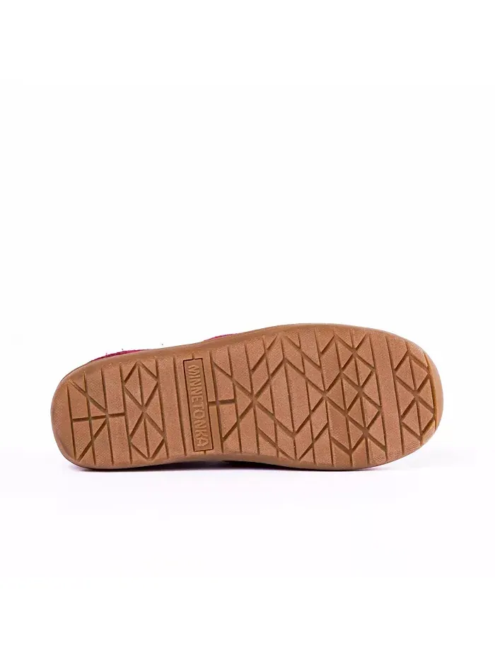 Женские тапочки Packaway из ткани со складным каблуком Minnetonka — изображение 6 из 6, бордовый