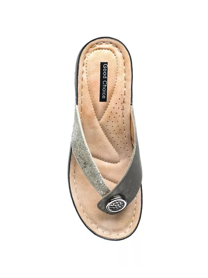 Женские босоножки на танкетке Dafni Thong GC Shoes — изображение 4 из 4, хаки