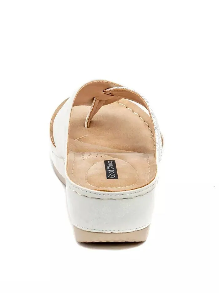 Женские босоножки на танкетке Dafni Thong GC Shoes — изображение 3 из 4, белый