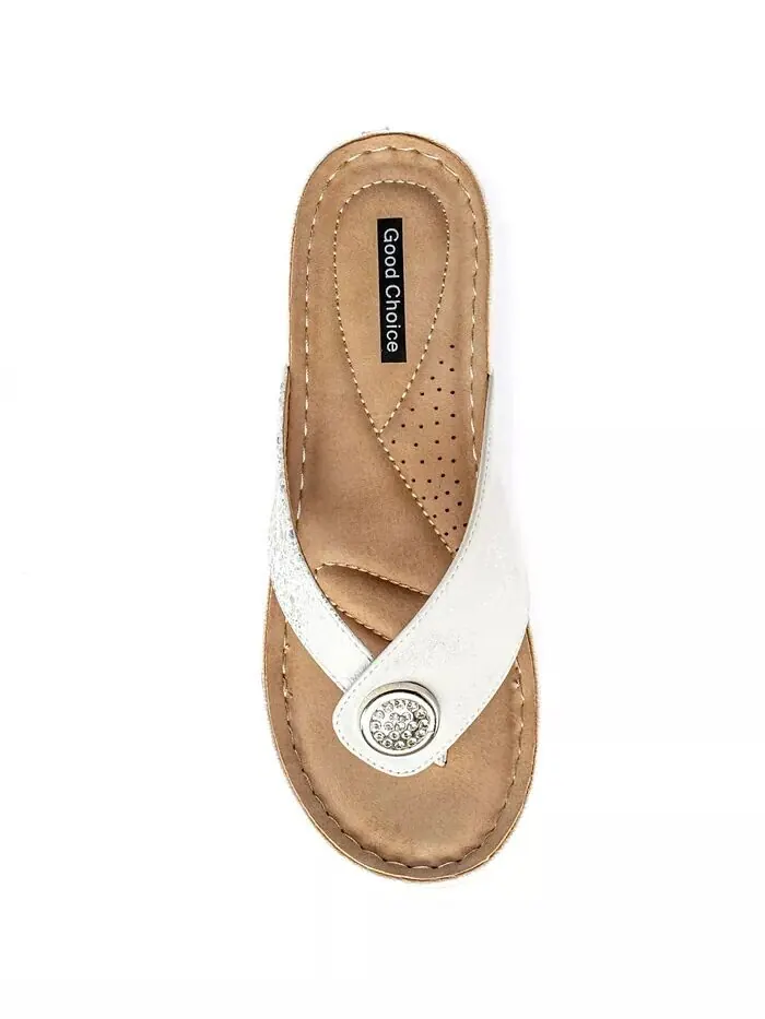 Женские босоножки на танкетке Dafni Thong GC Shoes — изображение 4 из 4, белый