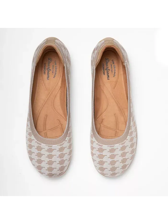 Женские балетки Misty легкие слипоны Dearfoams — изображение 3 из 5, бежевый мульти